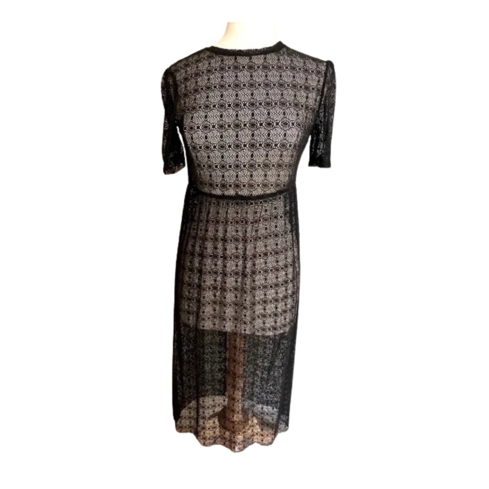 Zara Trafaluc Sheer Black Lace Dress NWT | Midi | Size M
